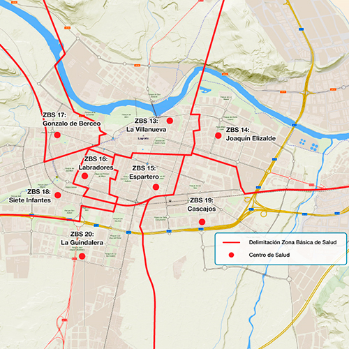 Zonificación sanitaria de Logroño